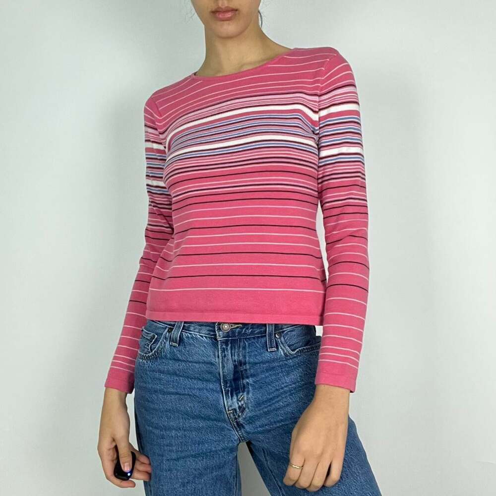 Charter Club Women's Pink and White Jumper